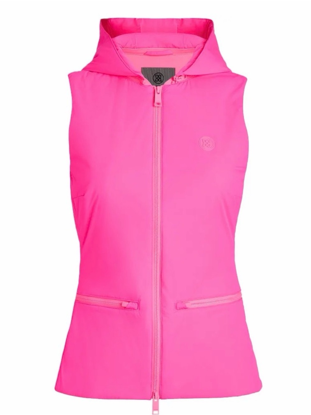 ⭐ G/FORE Whit Tailored Hooded Stretch Vest Knockout Pink NWT